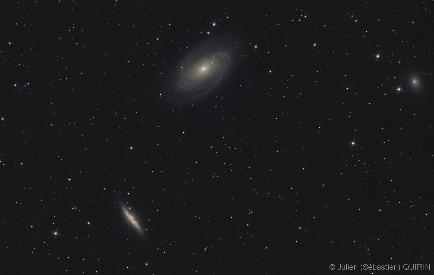 M81 et M82 en grand champ